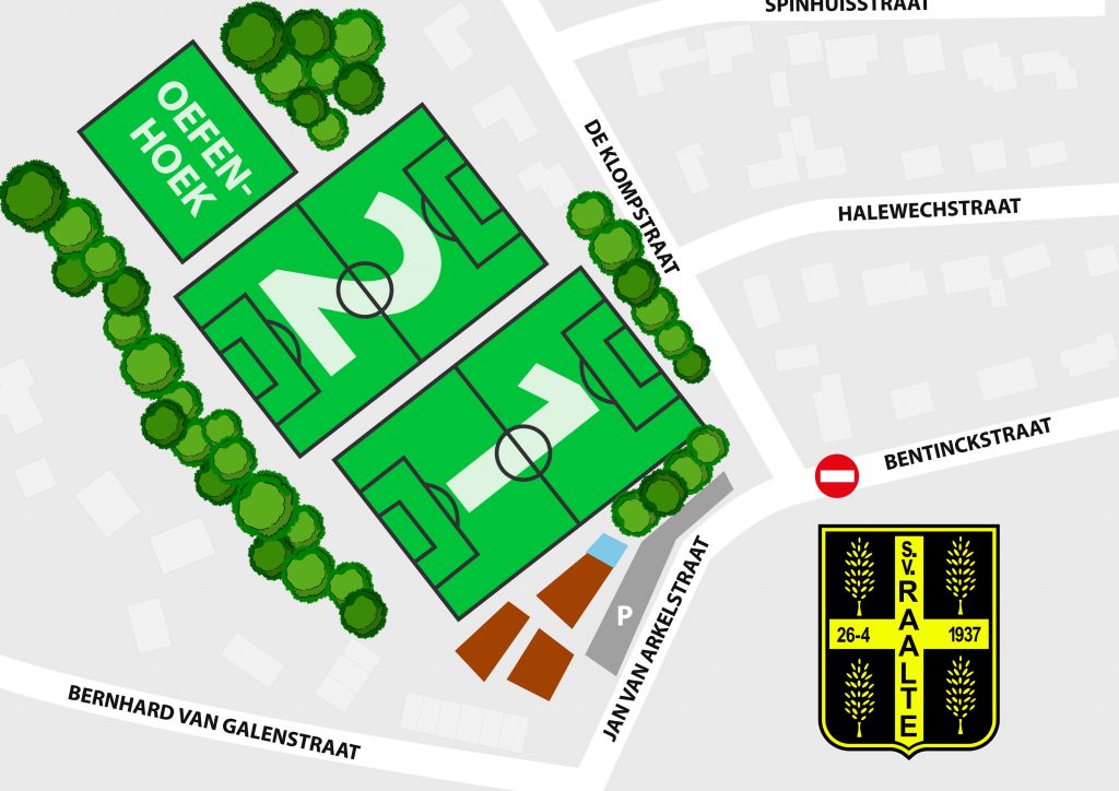 Plattegrond sportpark Raalte