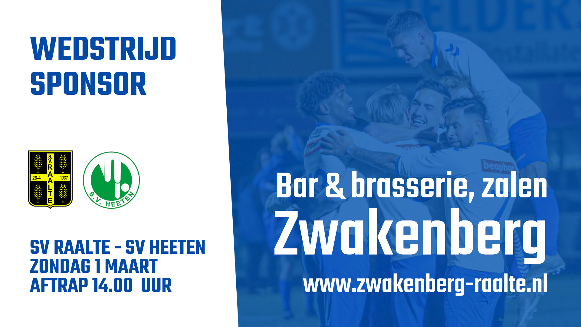 Wedstrijdsponsor SV Raalte - SV Heeten